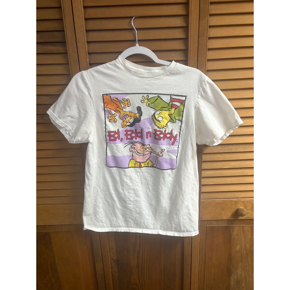 Cartoon Network Ed Edd n Eddy Graphic T-Shirt White Mens‎ Medium 2021 Retro Tee